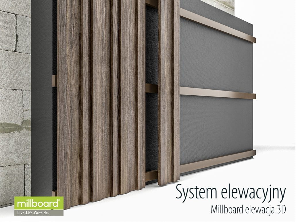 System elewacyjny - Millboard elewacja 3D