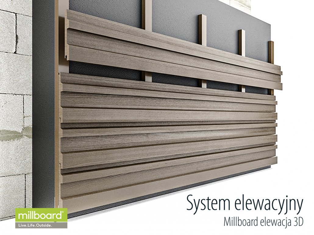 System elewacyjny - Millboard elewacja 3D